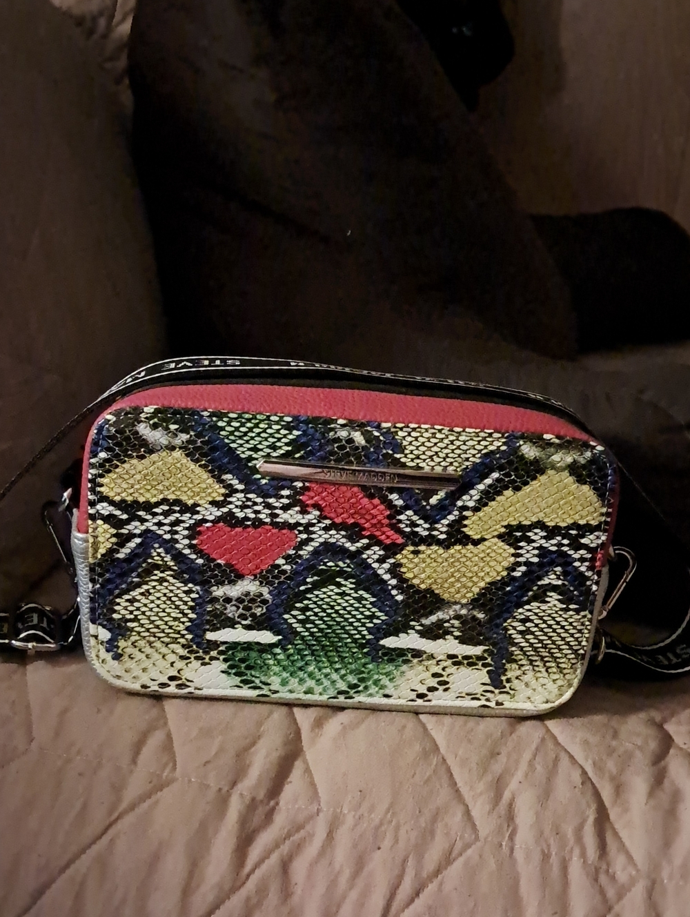Steve Madden Colorful Snake-Print Crossbody Bag
